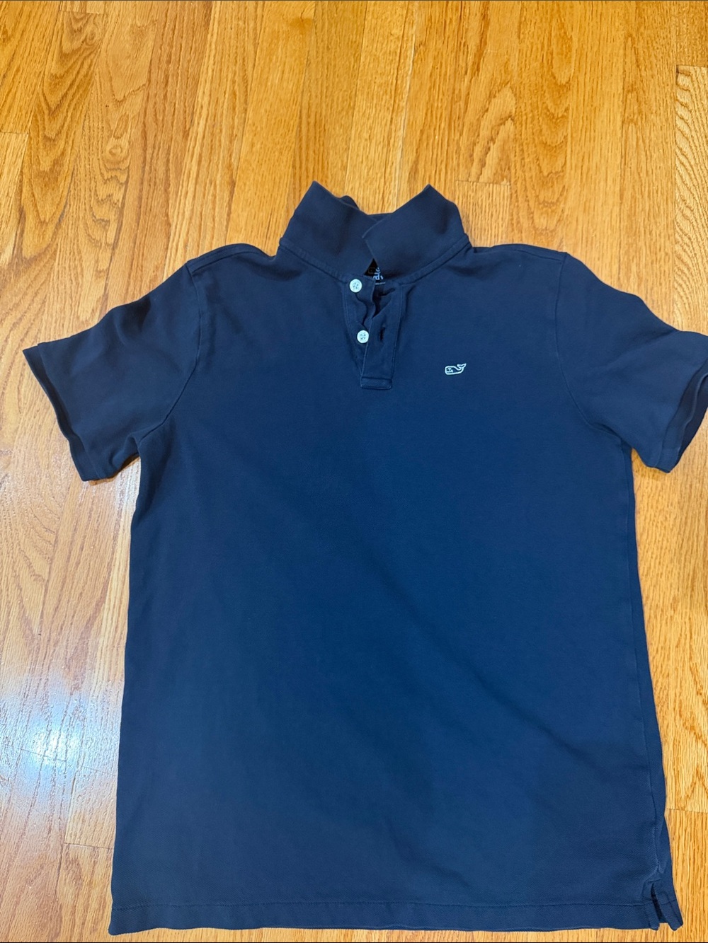 Vineyard Vines Boys Navy Polo with Whale Emblem